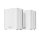 ASUS ZenWiFi BD4 (2-pack EU+UK) Doble banda (2,4 GHz / 5 GHz) Wi-Fi 7 (802.11be) Blanco Interno